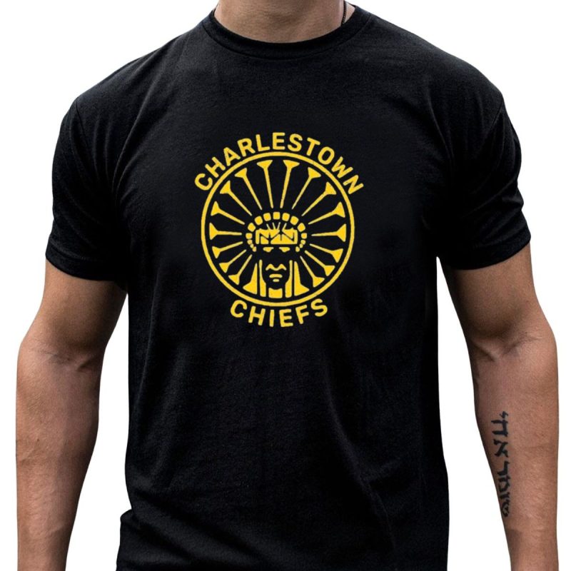 Charlestown Chiefs Yellow Native American Headdress Emblem T Shirt T Shirt 1 1