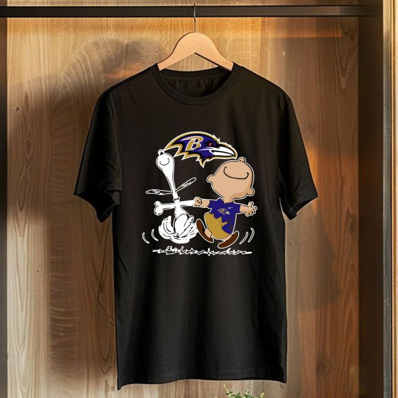 Charlie Brown Snoopy Baltimore Ravens T Shirt T Shirt 1
