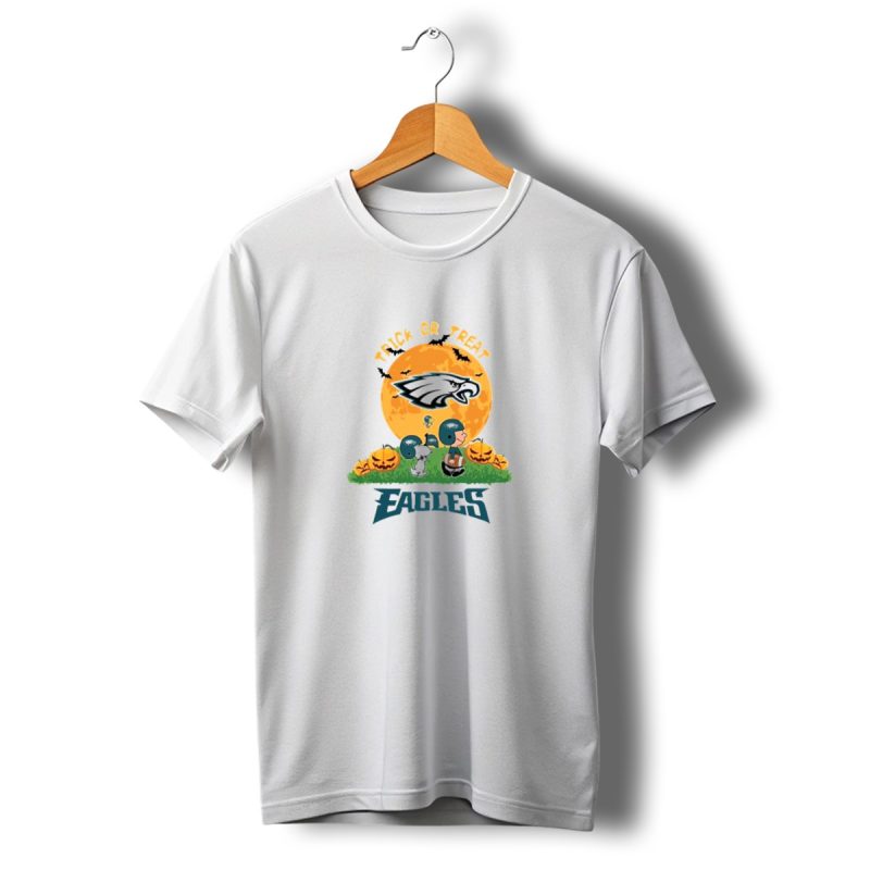 Charlie Brown Snoopy Woodstock Trick Or Treat Halloween Philadelphia Eagles T Shirt T Shirt 1 1