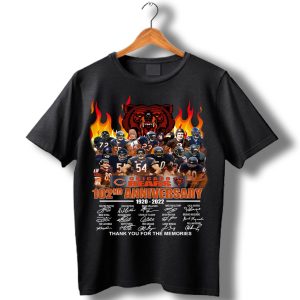 Chicago Bears 102Nd Anniversary 1920 2022 Signature Thank You For The Memories T-Shirt