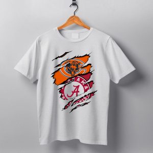Chicago Bears Alabama Crimson Tide Logo Rip T Shirt