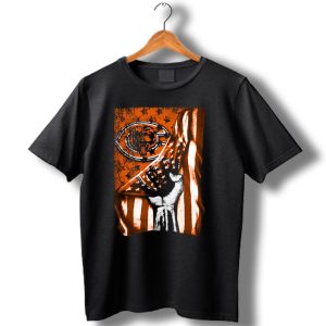 Chicago Bears American Flag Bear T Shirt