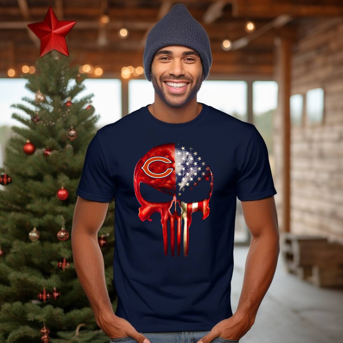 Chicago-Bears-American-Flag-Skull-Fan-T-Shirt-1_t-shirt-3_4