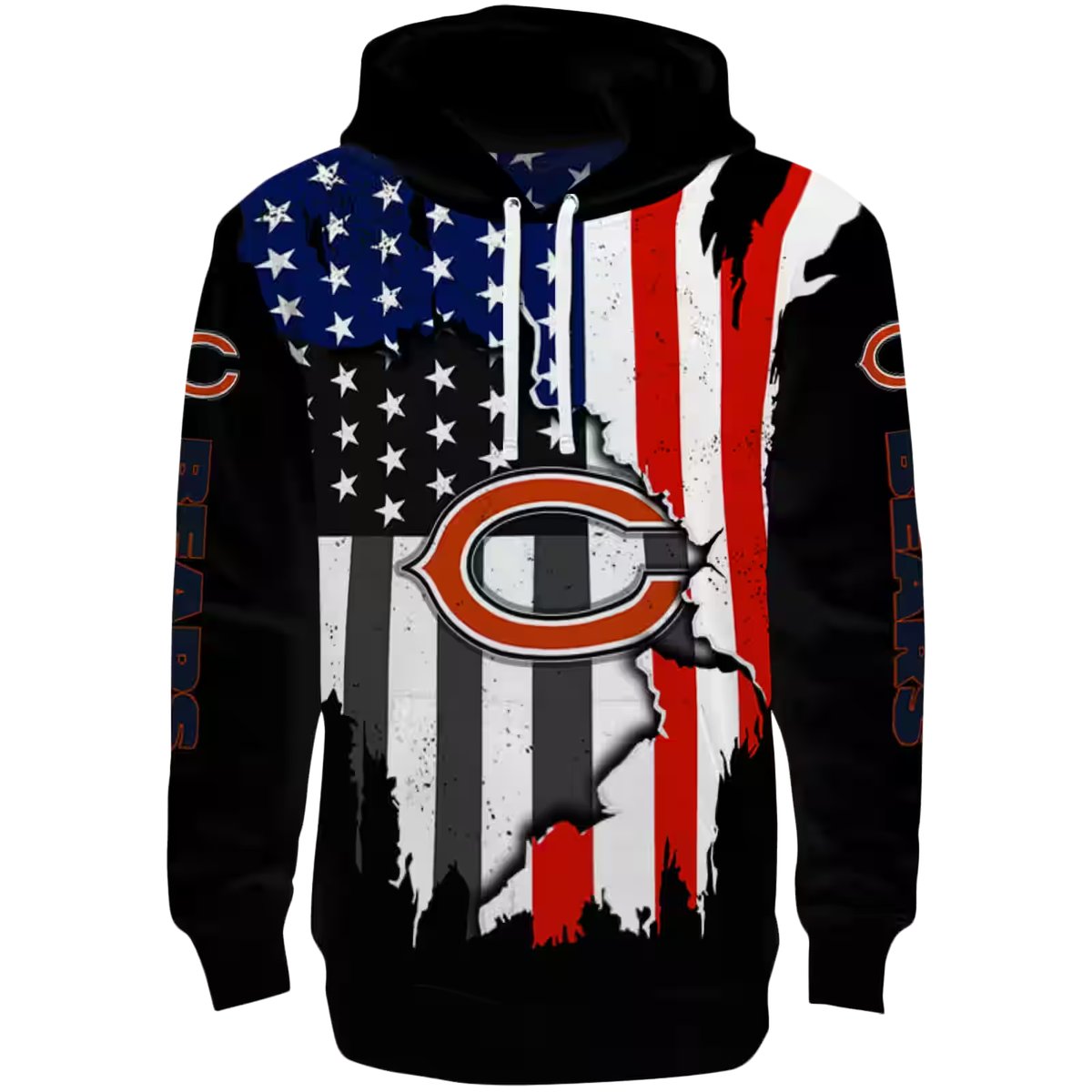 Chicago-Bears-American-Pride-Black-AOP-Hoodie-2