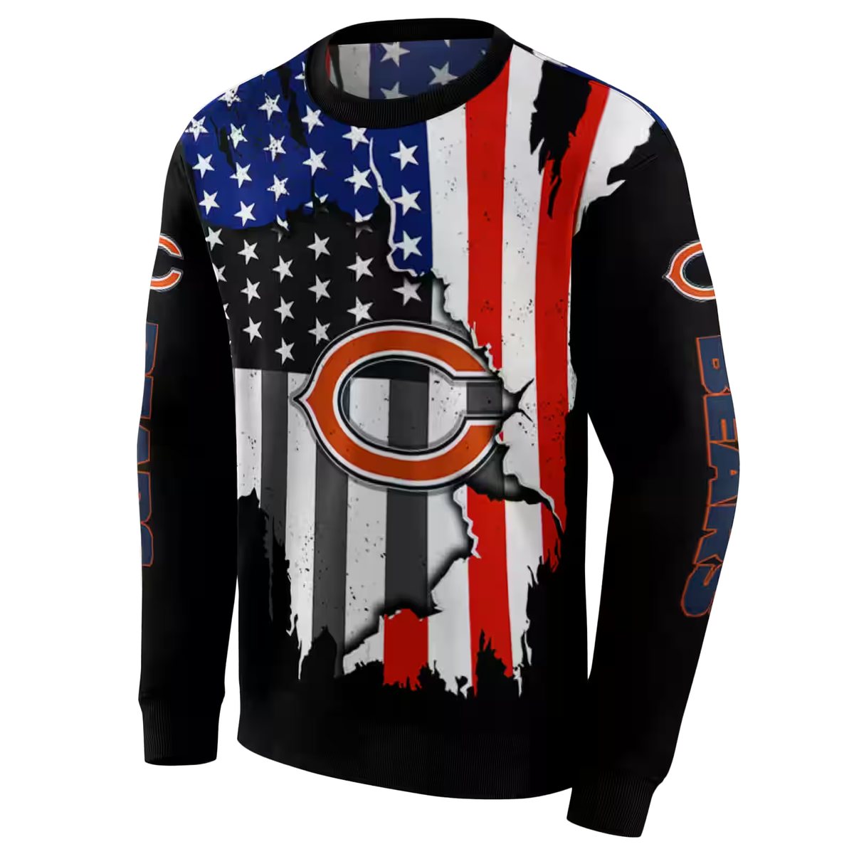 Chicago-Bears-American-Pride-Black-AOP-Sweatshirt-2