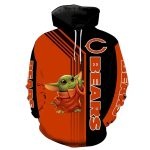 Chicago Bears And Baby Yoda AOP Hoodie