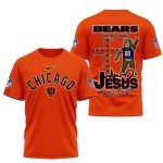 Chicago Bears And Jesus In My Heart AOP T Shirt