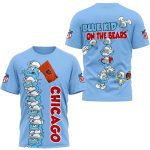 Chicago Bears And Smurfs AOP T Shirt