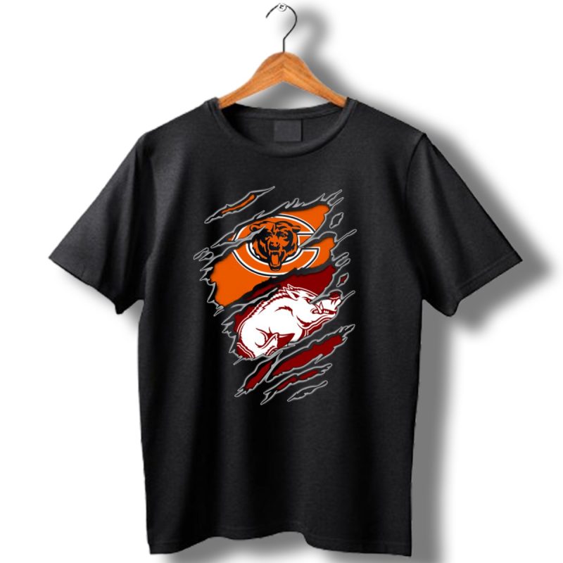 Chicago-Bears-Arkansas-Razorbacks-Ripped-T-Shirt-1_T-Shirt-1 Chicago Bears Arkansas Razorbacks Ripped T Shirt 1 T Shirt 1