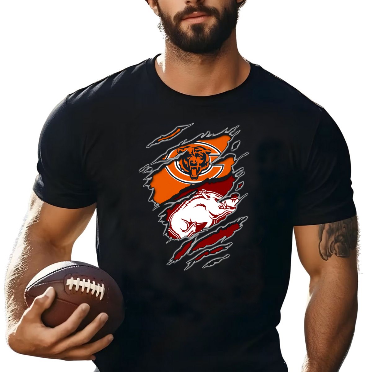 Chicago-Bears-Arkansas-Razorbacks-Ripped-T-Shirt-1_t-shirt-1_2