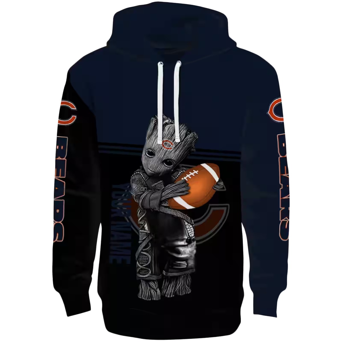 Chicago-Bears-Baby-Groot-Hug-Ball-Blue-Black-AOP-Hoodie-2
