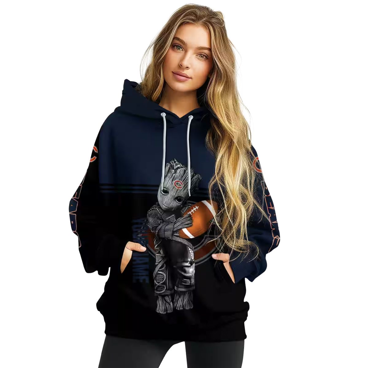 Chicago-Bears-Baby-Groot-Hug-Ball-Blue-Black-AOP-Hoodie-3