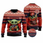 Chicago Bears Baby Yoda Christmas Force Ugly Sweater