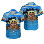 Chicago Bears Baby Yoda Hug Ball Hawaiian Shirt