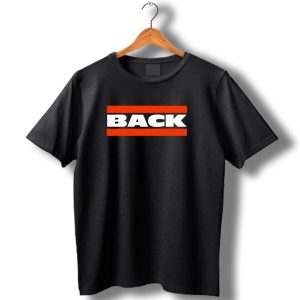 Chicago Bears Back Bold Text With Orange Stripes T Shirt
