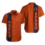 Chicago Bears Bold Striped Team Logo Blue And Orange Hawaiian Shirt