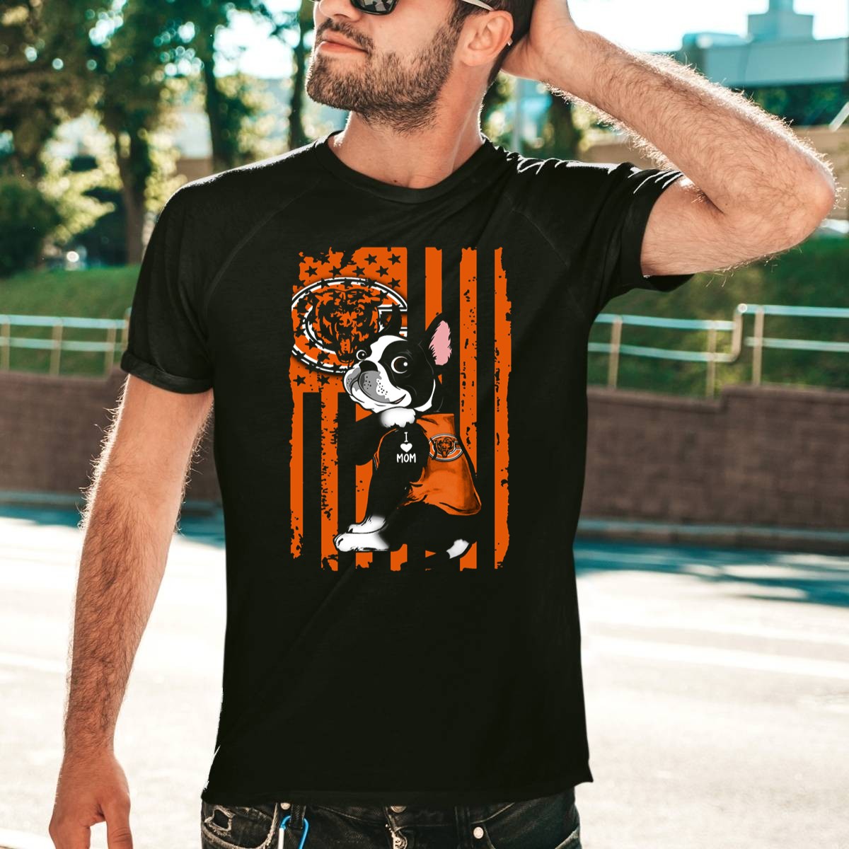 Chicago-Bears-Boston-Terrier-With-I-Love-Mom-Paw-And-Flag-Background-T-Shirt-1_t-shirt-4_5