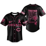 Chicago Bears Breast Cancer Black Baseball Jersey