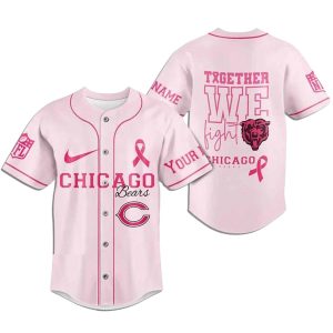 Chicago Bears Breast Cancer Pink Baseball Jersey
