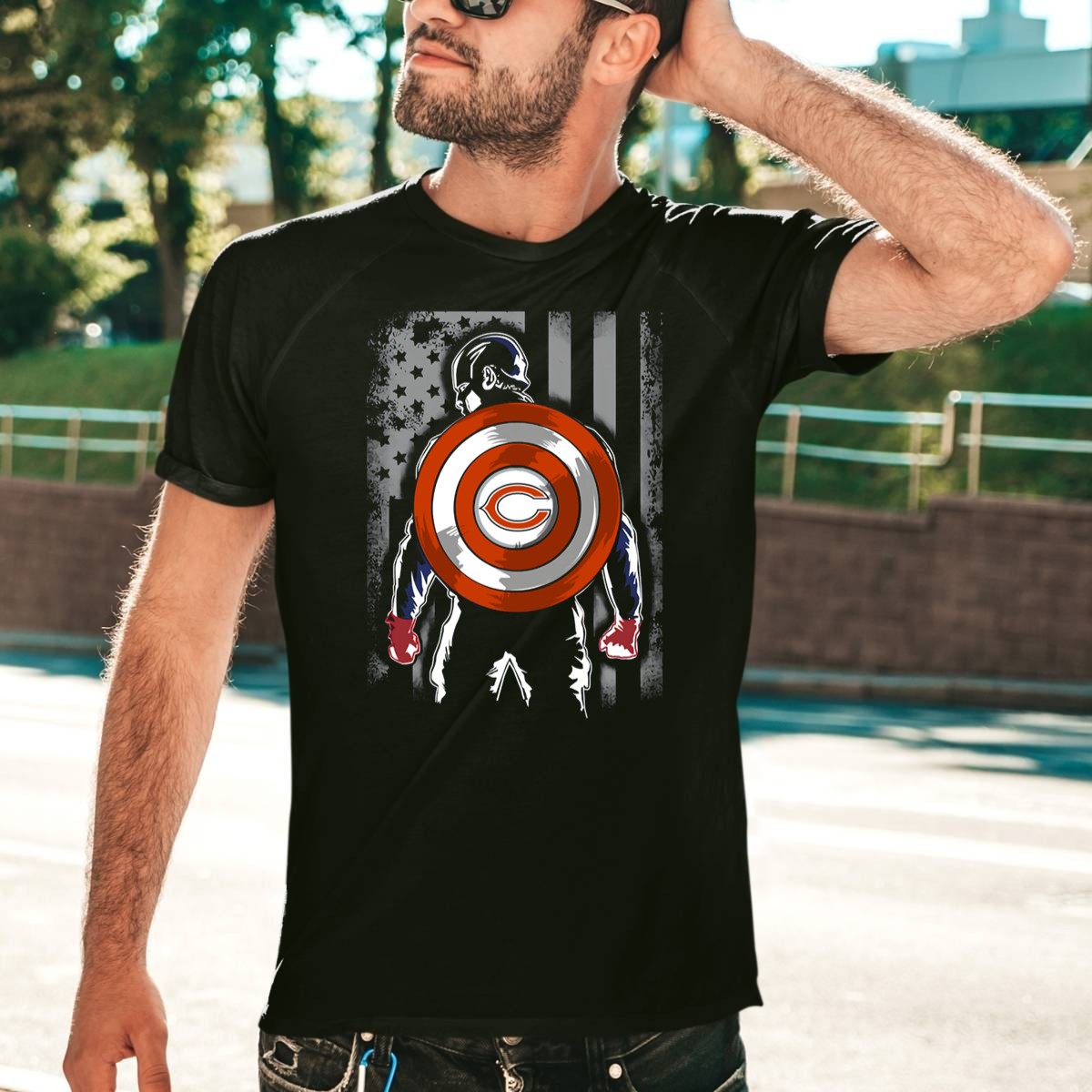 Chicago-Bears-Captain-America-Flag-Shield-Crossover-T-Shirt-1_t-shirt-4_5