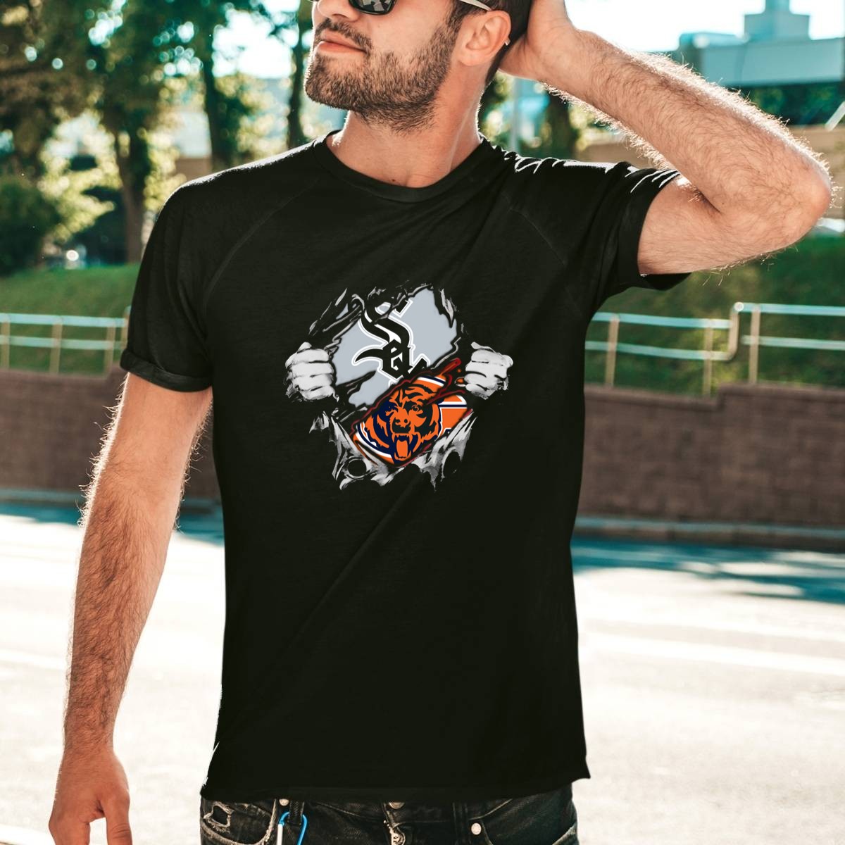 Chicago-Bears-Chicago-White-Sox-Emblem-Fusion-T-Shirt-1_t-shirt-4_5