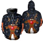 Chicago Bears Christmas Reindeer Sunglasses AOP Hoodie