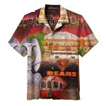 Chicago Bears City Skyline And Stadium Hawaiian Shirt