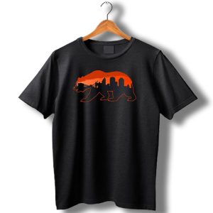 Chicago Bears City Skyline Distressed Pro Football T Shirt
