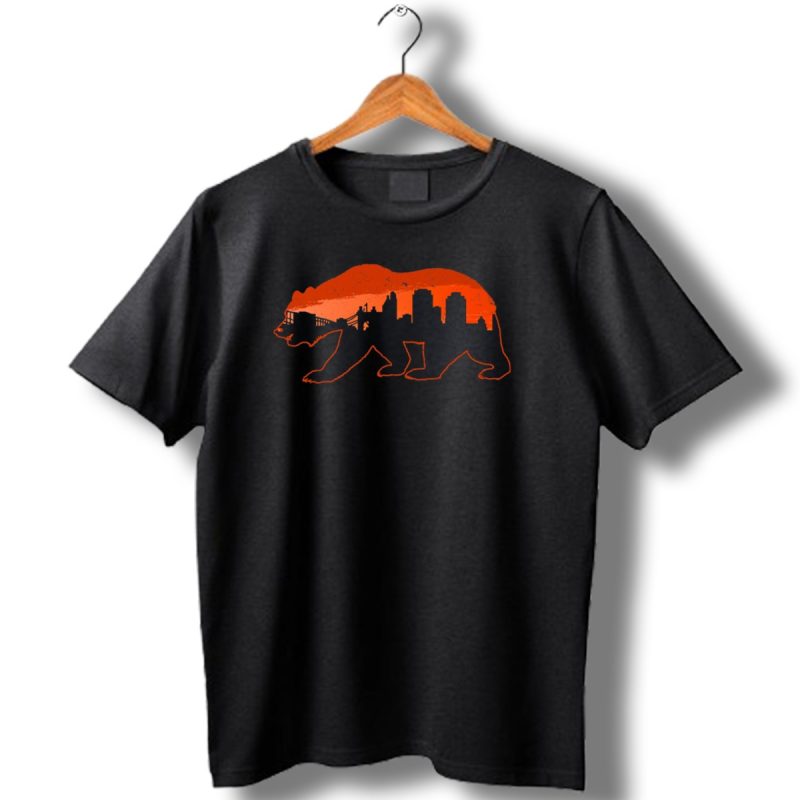 Chicago Bears City Skyline Distressed Pro Football T Shirt 1 T Shirt 1