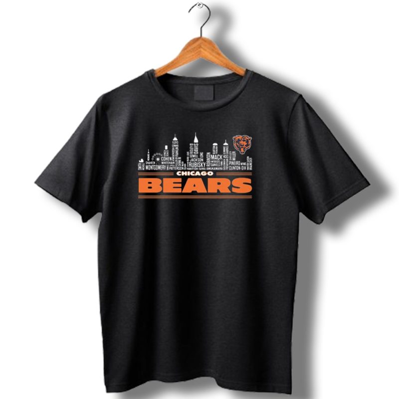 Chicago Bears City Skyline Team Players List T Shirt 1 T Shirt 1