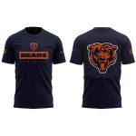 Chicago Bears Coach Matt Eberflus Traning Campaign Navy AOP T Shirt