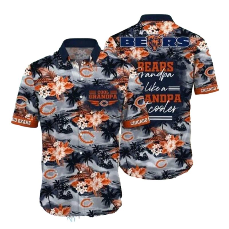 Chicago Bears Cool Grandpa Hawaiian Shirt 1