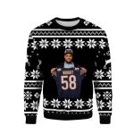 Chicago Bears Darnell Wright 58 Ugly Sweater