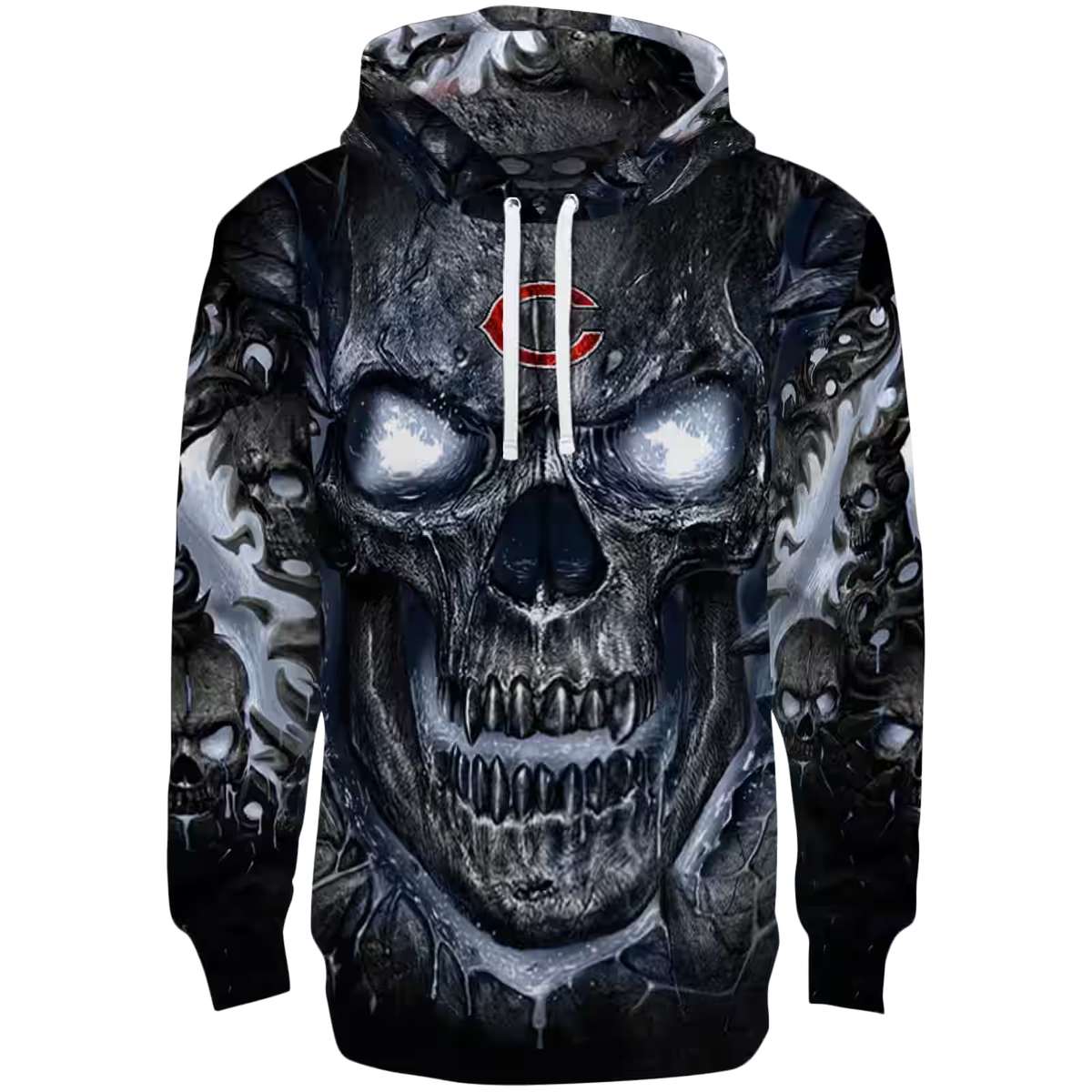 Chicago-Bears-Demonic-Skull-Blue-Black-AOP-Hoodie-2