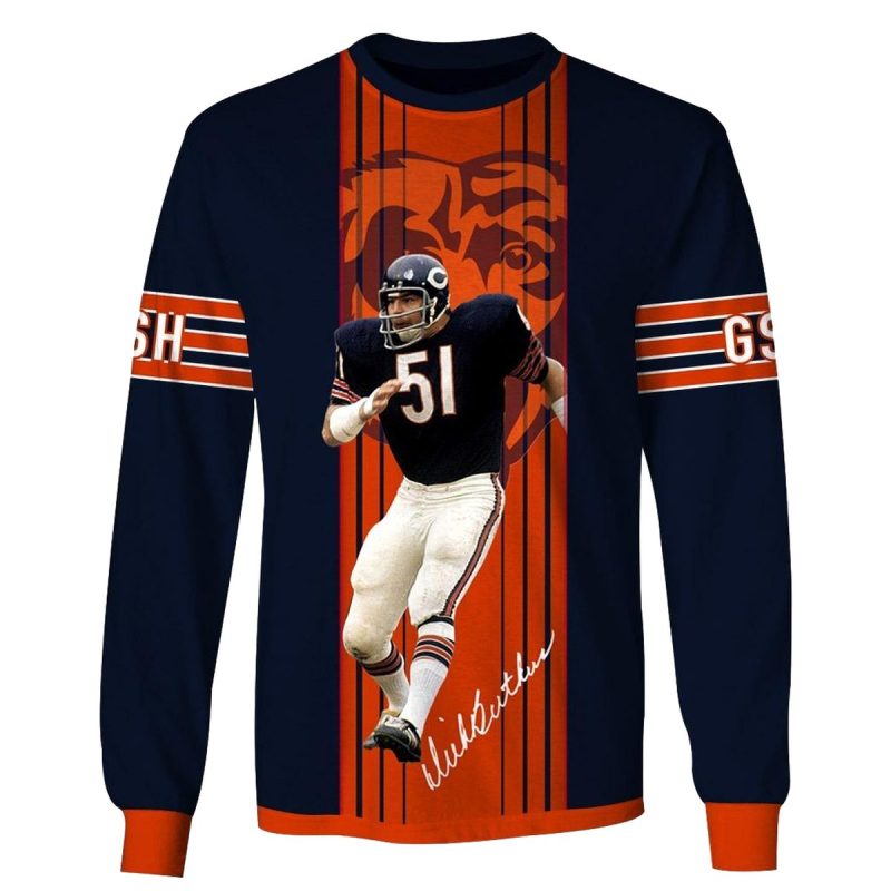 Chicago Bears Dick Butkus 51 Jersey With Signature Aop Sweatshirt 1