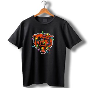 Chicago Bears Festive Holiday Lights T Shirt