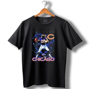 Chicago Bears Football Player Bear With Ball And Helmet T Shirt