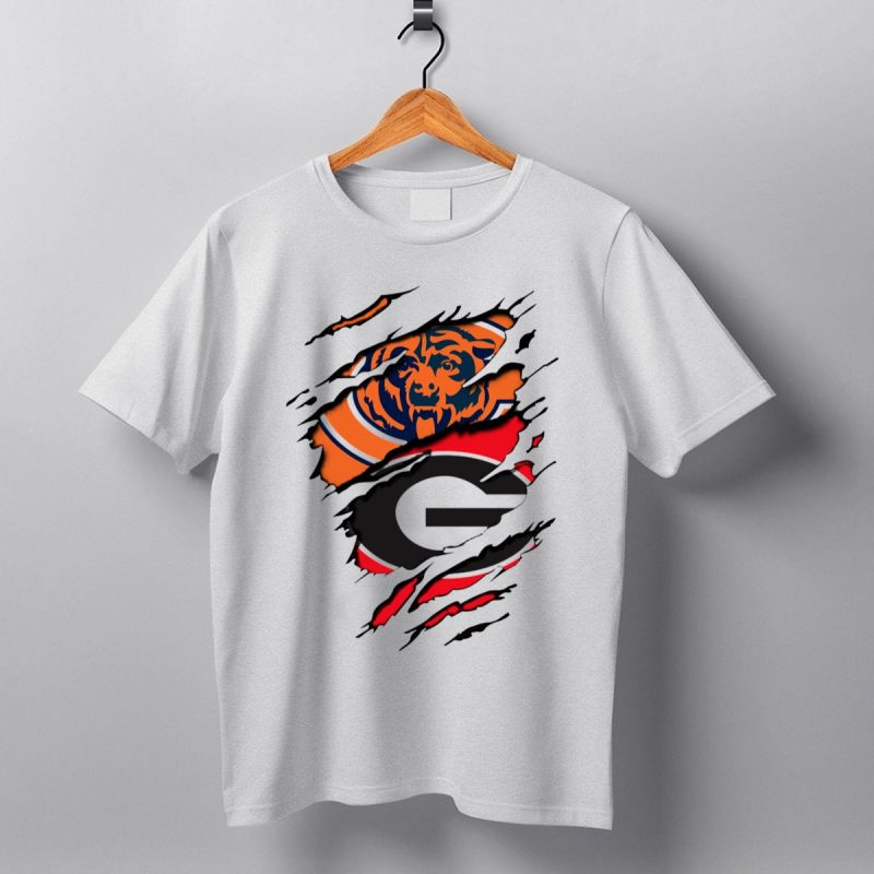 Chicago-Bears-Georgia-Bulldogs-Logo-Mashup-T-Shirt-1_T-Shirt-1 Chicago Bears Georgia Bulldogs Logo Mashup T Shirt 1 T Shirt 1