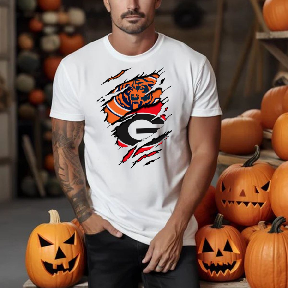Chicago-Bears-Georgia-Bulldogs-Logo-Mashup-T-Shirt-1_t-shirt-4_5