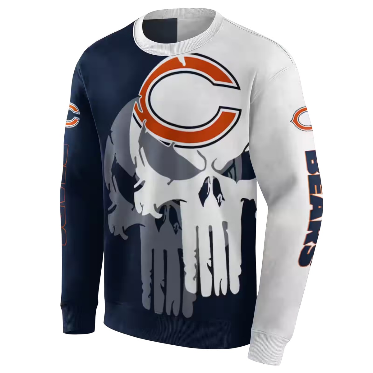 Chicago-Bears-Graphic-Punisher-Blue-White-AOP-Sweatshirt-2