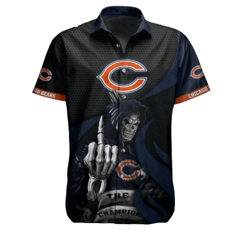Chicago Bears Grim Reaper Champion Hawaiian Shirt 1