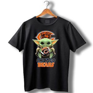 Chicago Bears Grogu Football T Shirt