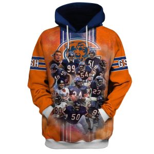 Chicago Bears Hall of Famers AOP Hoodie