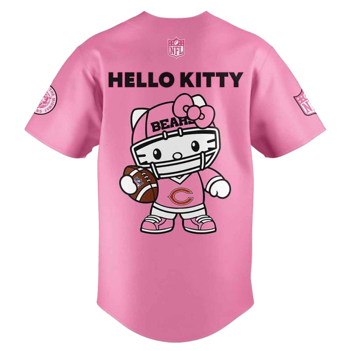 Chicago-Bears-Hello-Kitty-Pink-Baseball-Jersey-3