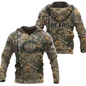 Chicago Bears Hunting Camo AOP Hoodie