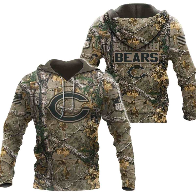 Chicago Bears Hunting Camo Aop Hoodie 1