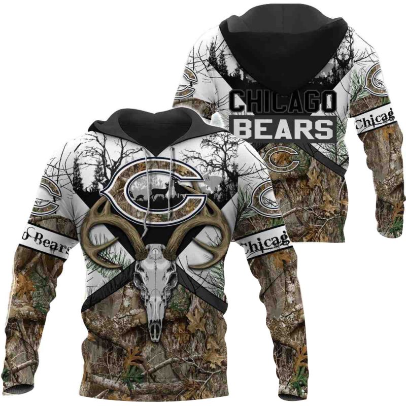 Chicago Bears Hunting Camo Style Aop Hoodie 1