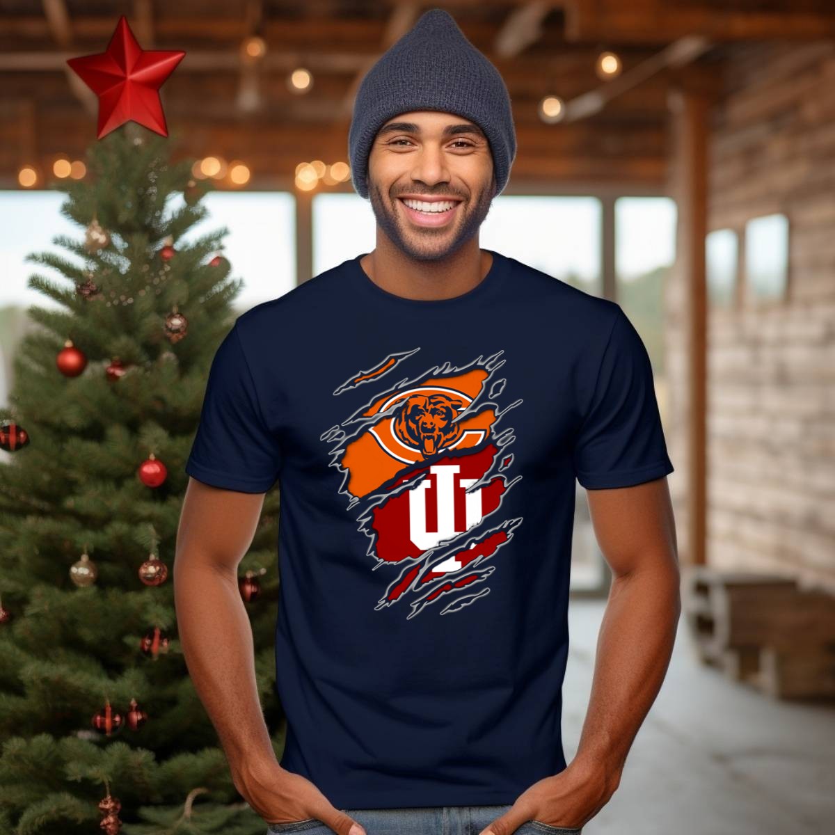 Chicago-Bears-Indiana-Hoosiers-Football-Fan-Dual-T-Shirt-1_t-shirt-3_4