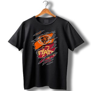 Chicago Bears Iowa State Cyclones Torn Graphics T Shirt