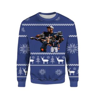 Chicago Bears Justin Fields Christmas Ugly Sweater